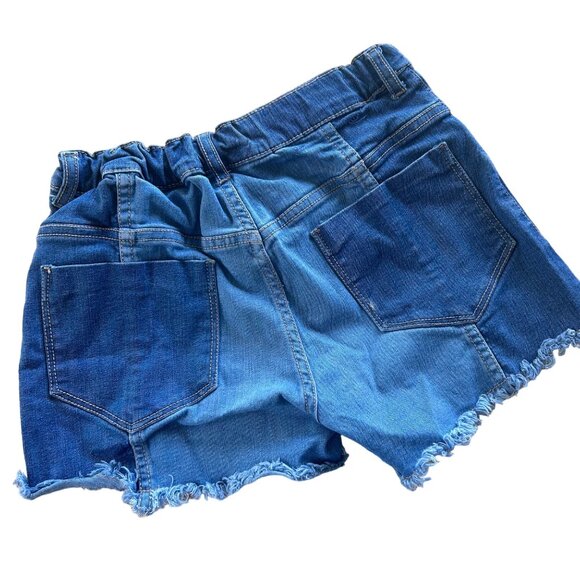 Billieblush Embroided Beaded Two Tone Boho Denim Shorts Girls 12 - Picture 5 of 5